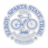 Elroy-Sparta State Trail (fietsroute) Sticker (Voorkant)