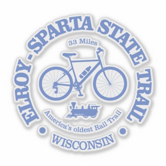 Elroy-Sparta State Trail (fietsroute) Sticker (Voorkant)