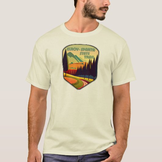 Elroy-Sparta State Trail Kleuren T-shirt (Voorkant)