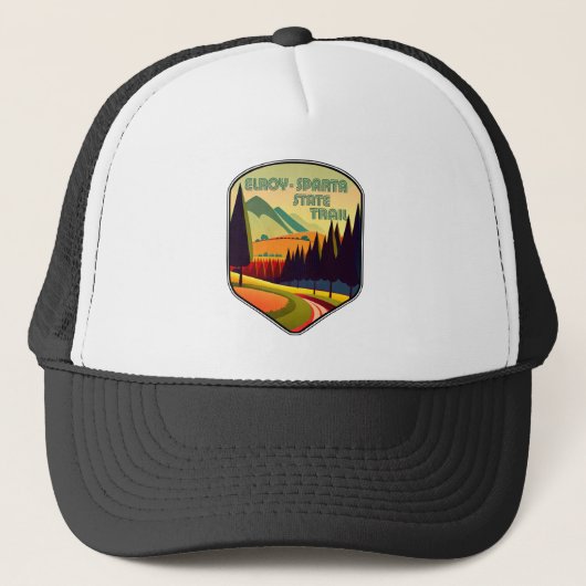 Elroy-Sparta State Trail Kleuren Trucker Pet (Voorkant)
