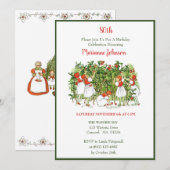 Elsa Beskow Aardbei Meisjes Verjaardag Uitnodiging (Voorkant / Achterkant)