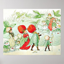 Elsa Beskow Aardbeienkoning en -koningin