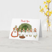 Elsa Beskow Aardbeimmeisjes Bedankt Kaart (Gele Bloem)