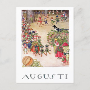 Elsa Beskow August Briefkaart