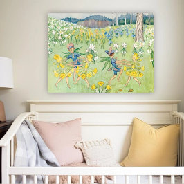 Elsa Beskow Bloemenfee Dans Vintage Poster