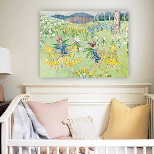 Elsa Beskow Bloemenfee Dans Vintage Poster