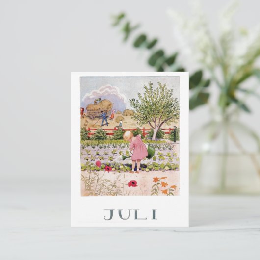  Elsa Beskow juni Briefkaart (Staand voorkant)