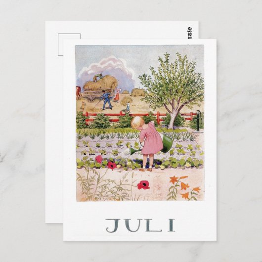  Elsa Beskow juni Briefkaart (Voorkant / Achterkant)