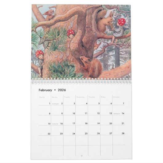 Elsa Beskow-kalender Kalender (Feb 2026)