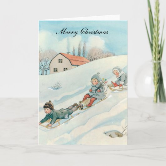 Elsa Beskow Kerst Kaart (Voorkant)