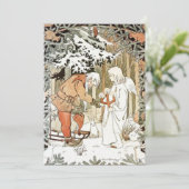  Elsa Beskow Kerstengel Winterscène Feestdagenkaart (Staand voorkant)