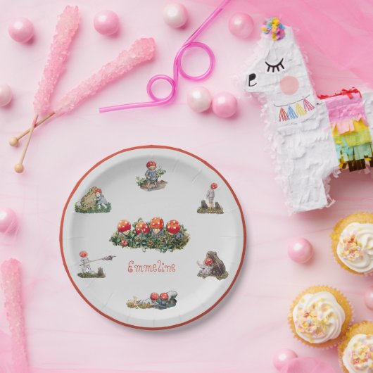 Elsa Beskow Kinderen van het Bos Papieren Bordje (Feest)