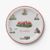 Elsa Beskow Kinderen van het Bos Papieren Bordje (Voorkant)