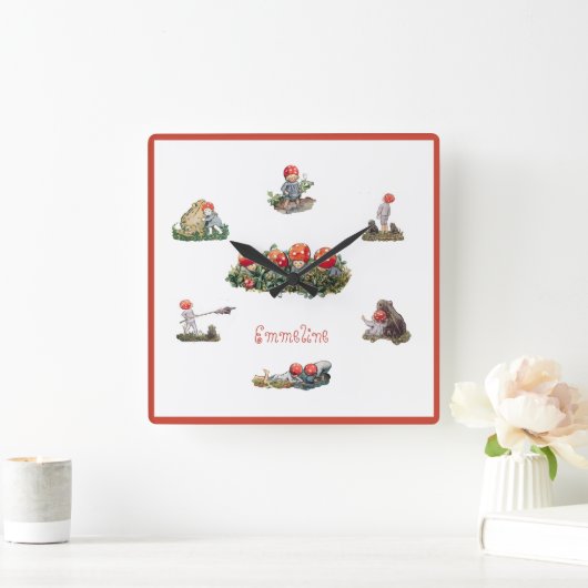 Elsa Beskow Kinderen van het Bos Vierkante Klok (Huis)