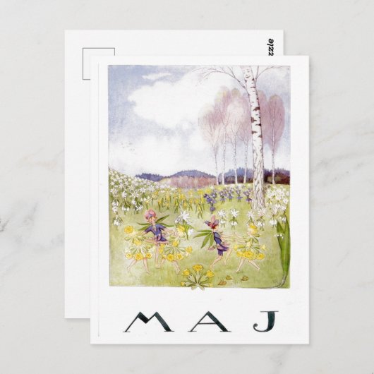  Elsa Beskow May Briefkaart (Voorkant / Achterkant)