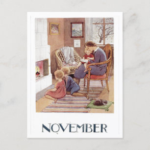 Elsa Beskow November Briefkaart