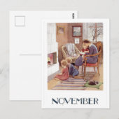  Elsa Beskow November Briefkaart (Voorkant / Achterkant)