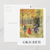  Elsa Beskow Oktober Briefkaart (Voorkant / Achterkant)