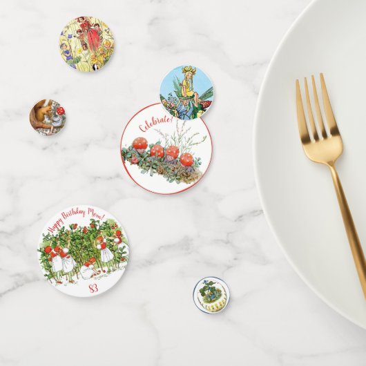 Elsa Beskow Schattige aardbei meisje Confetti (Groep)