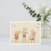  Elsa Beskow Seizoenen en Kinderen Briefkaart (Staand voorkant)