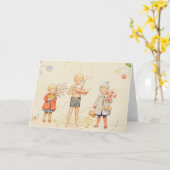  Elsa Beskow Seizoenen en Kinderen Kaart (Gele Bloem)
