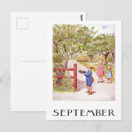  Elsa Beskow September Briefkaart (Voorkant / Achterkant)