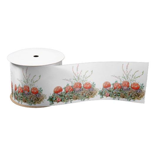 Elsa Beskow Whimsical Mushroom Kinderen Satijnen Lint (Spoel)