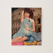 Elsa Martinelli en white kitten Legpuzzel (Verticaal)