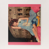 Elsa Martinelli en white kitten Legpuzzel (Verticaal)