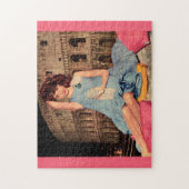 Elsa Martinelli en white kitten Legpuzzel (Verticaal)