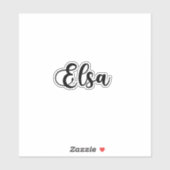 Elsa Naam - Handgeschreven kalligrafie Sticker (Vel)