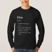 Elsa Name Definition Funny Dictionary T-shirt (Voorkant)