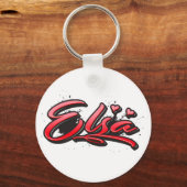Elsa red Heart Graffiti Schlüsselanhänger Sleutelhanger (Voorkant)
