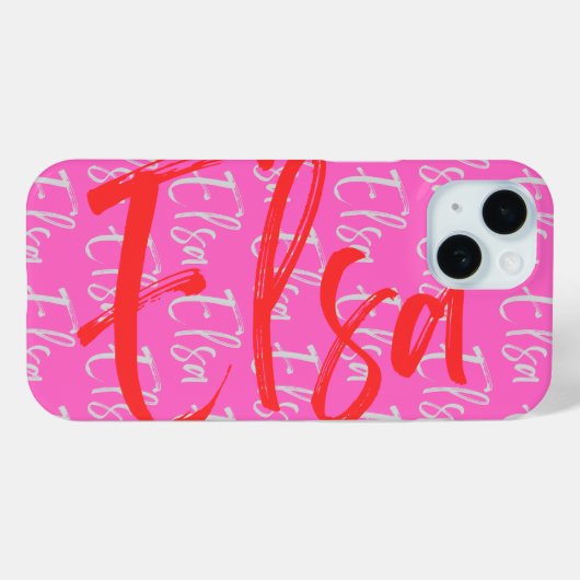 Elsa Repeating Name Pattern Case-Mate iPhone Case (Achterkant (horizontaal))
