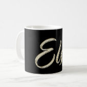 Elsa white gold Handwriting Tasse Kaffeetasse Koffiemok (Voorkant links)