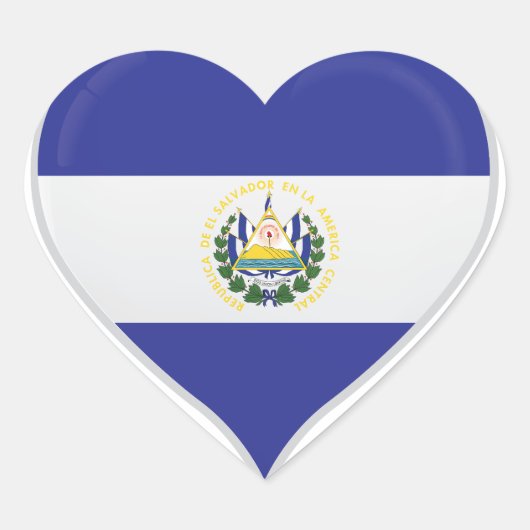 Elsalvador liefde vlag trots hart sticker (Voorkant)