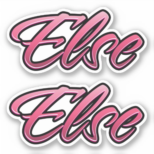 Else faded pink Aufkleber Sticker Stickerset (Voorkant)