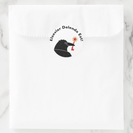 Elsevier protesteert sticker (Tas)