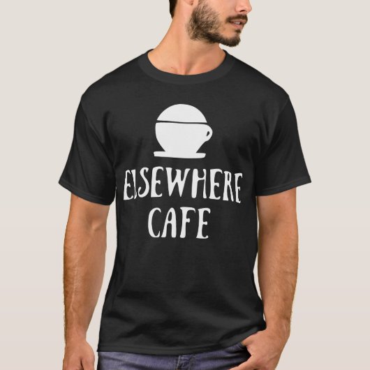 Elsewhere Cafe V1 Donkere Modus T-shirt (Voorkant)