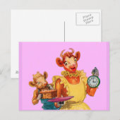 Elsie de Cow en dochter Beulah - Het is Caktijd Briefkaart (Voorkant / Achterkant)