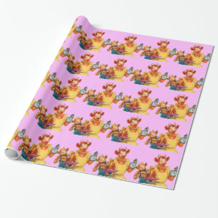 Elsie de Koe en dochter Beulah - Het is Caktijd Cadeaupapier