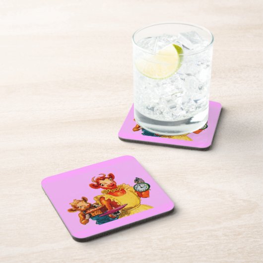 Elsie de Koe en dochter Beulah - Het is Caktijd Drankjes Onderzetter (Rechterzijde)