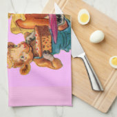 Elsie de Koe en dochter Beulah - Het is Caktijd Theedoek (Quarter Fold)