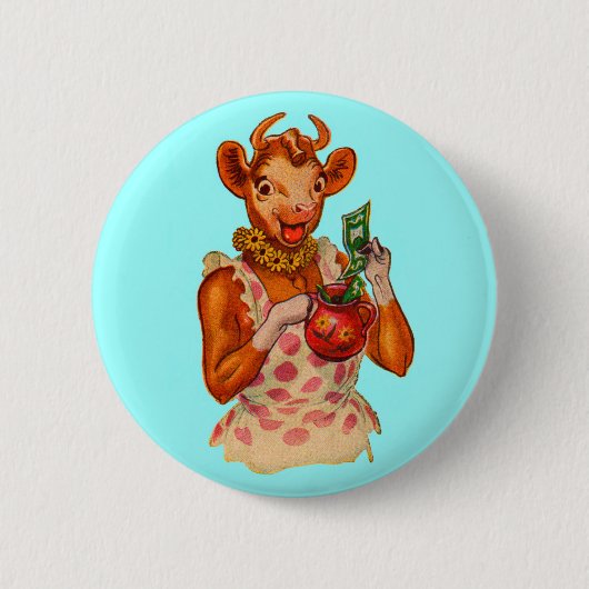 Elsie de Koe, geldmanager Ronde Button 5,7 Cm (Voorkant)