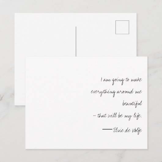 Elsie de Wolfe Briefkaart (Voorkant / Achterkant)