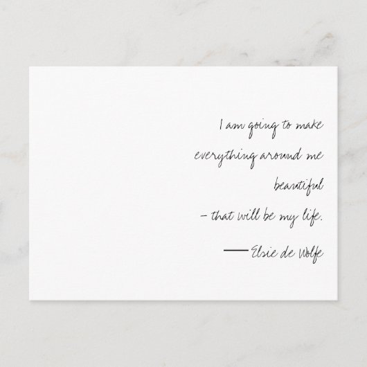 Elsie de Wolfe Briefkaart (Voorkant)