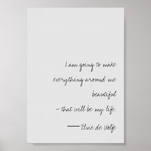 Elsie de Wolfe Poster (Voorkant)