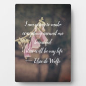 Elsie de Wolfe Quote Plaque Fotoplaat (voorkant)