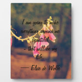 Elsie de Wolfe Quote Plaque Fotoplaat (Voorkant)