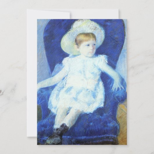 Elsie in een blauwe stoel | Mary Cassatt (Voorkant)